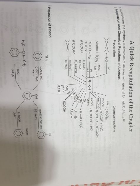 Quick revision for the preparation of alcohols and chemical properties of alcohols and preparation of phenol Alcohol Phenol Ether Mind Map, Organic Chemistry Notes, Organic Chemistry Reactions, Organic Chem, Organic Chemistry Study, Chemistry Study Guide, Organic Synthesis, Chemistry Basics, Study Chemistry