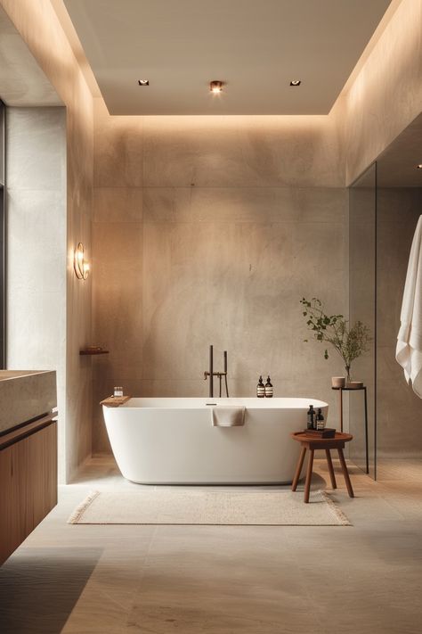 15 Japandi Bathroom Ideas for a Serene and Stylish Space – Everyday Inspo Japandi Interior Design Bathroom, Master Bath Tub Ideas, Small Apartment Bathrooms, Small Bathroom With Bathtub, Japandi Bathrooms, Modern Japanese Bathroom, Japandi Style Bathroom, Japandi Bathroom Ideas, Bathroom Japanese