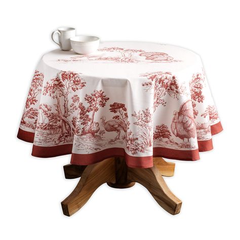 PRICES MAY VARY. PACKAGE INCLUDES: 1 Round Tablecloth measures 69" Diameter. Made from 100% cotton, this sophisticated tablecloth provides a warm aura and brings a luxury feel to your dining experience. SUITABLE FOR MORE OCCASIONS: Maison d' Hermine tablecloths are suitable for a variety of occasions, such as kitchen, dining room, party, tabletop decoration, various festivals, and so on. UNIQUE DESIGN: Each design is beautifully rendered in watercolor, with traditional motifs captured with a pai Round Christmas Tablecloth, Thanksgiving Meals, Table Cloth Decorations, Casual Entertaining, Wedding Tablecloths, Christmas Tablecloth, Round Table Covers, Wedding Party Supplies, Party Buffet