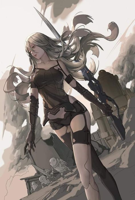 Nier Automata A2, A2 Nier, 2b Nier Autómata, Nier Automata, Game Character, Female Art, No. 2, Game Art, Manga Anime