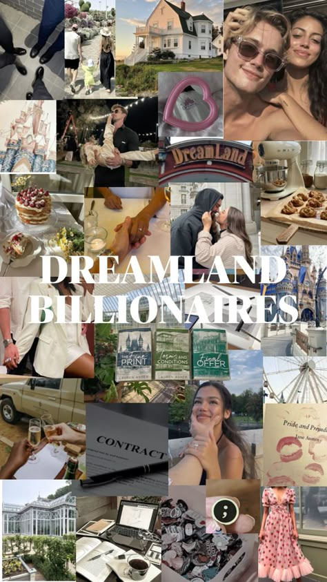 Dreamland billionaires, collage, Lauren Asher, board cover Declan And Iris, Lauren Asher Books, Romance Book Aesthetic, Most Eligible Bachelor, Romance Books Aesthetic, Collage Of Pictures, Dreamland Billionaires Series, Book Girlies, Dreamland Billionaires