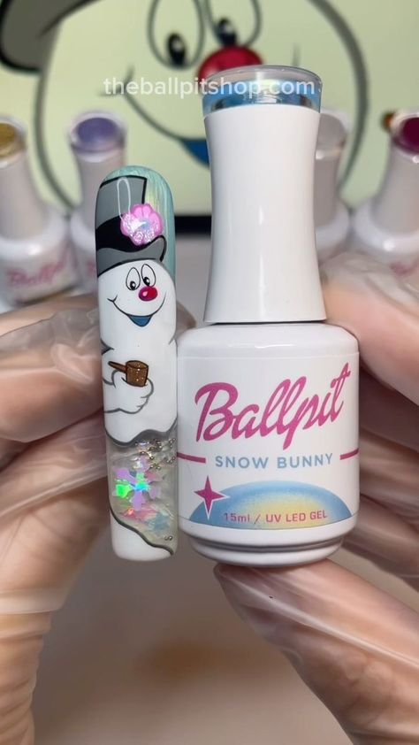 Frosty The Snowman Nails, Aqua Nail, Snowman Nails, Aqua Nails, Nail Tutorial, Frosty The Snowman, Liner Brush, Snow Bunny, Snow Bunnies