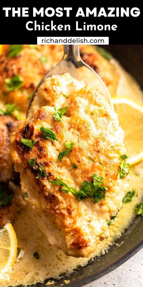 Lemon Pecorino Crusted Chicken With Creamy Lemon Sauce, Baked Creamy Lemon Chicken, Italian Lemon Chicken Recipes, Breaded Lemon Chicken Recipe, Chicken Limone Recipe Simple, Meyer Lemon Recipes Dinners, Chicken Lemonato, Chicken Limone Recipe, Lemon Mustard Chicken