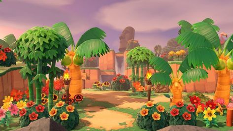 Tropical island Villagers, Custom Designs | Island Themes | Animal Crossing (ACNH) | Nookea Animal Crossing Hawaiian Design, Acnh Summer Island, Animal Crossing Tropical Island, Emma Animal, Tropicore Acnh, Acnh 2023, Acnh Tropicore, Acnh Summer, Acnh Tropical