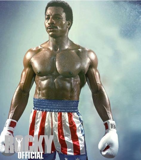 Apollo Creed Rocky IV Happy 73rd Birthday, Rocky Film, Rocky Steps, Apollo Creed, Carl Weathers, John Rambo, Boxing Posters, Best Physique, Film Icon