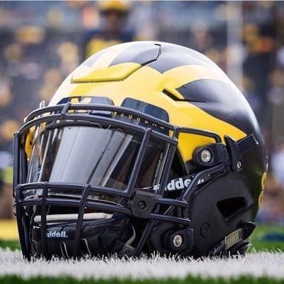 Michigan Football Helmet, U Of M Football, Winged Helmet, Hip Injury, College Football Helmets, Michigan Go Blue, Hip Injuries, College Football Players, Maize And Blue