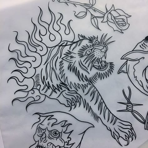 Scale Tattoos, Traditional Tattoo Painting, Printed Tattoo, Tattoo Mafia, Lily Tattoos, Tattoo Flash Ideas, Rad Tattoos, Tattoo Doodles, Traditional Tattoo Flash Art