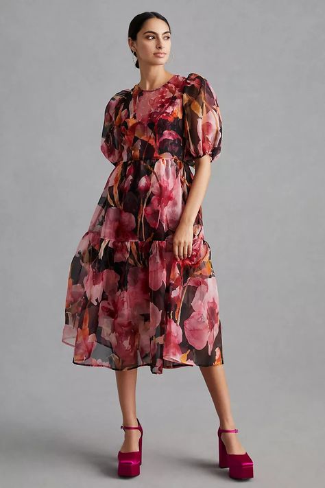 Discover great products at the best prices at Dealmoon. By Anthropologie Puff-Sleeve Organza Midi Dress. Price:$113.97 Jungle Disco, Fall Party Dress, Spring Wedding Guest Dresses, Organza Midi Dress, Spring Wedding Guest, Midi Slip Dress, Silk Midi Dress, Puffed Sleeves Dress, Midi Dress With Sleeves