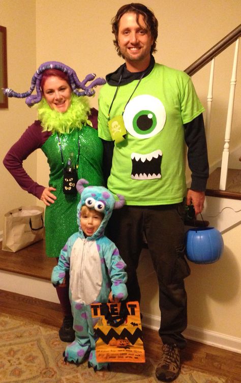 Halloween couple / family costume Monsters inc costumes Sully costume Mike Wazowski costume Celia costume Mike And Celia Costume, Mike Wazowski Girlfriend Costume, Diy Mike And Sully Costume, Mike Wazowski And Celia Costume, Cute Mike Wazowski Costume, Diy Mike Wazowski Costume Pregnant, Diy Pirate Costume For Kids, Teen Boy Halloween Costume, Teen Boy Costumes