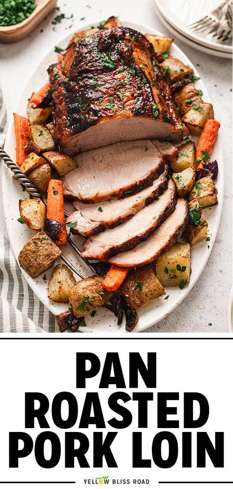 Slow Roast Pork Loin Oven, Pork Loin Roast With Potatoes And Carrots, Christmas Pork Roast Recipes, Large Pork Loin Recipes Oven, Juicy Pork Loin In The Oven, Simple Pork Loin Recipes, Pork Loin Roast Dutch Oven Recipes, Oven Roasted Pork Loin Recipes, Pork Loin In Dutch Oven