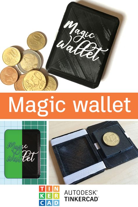 Put together a real magic wallet that seems to make money just disappear with pieces designed in Tinkercad. Magic Wallet Tutorial, Amazing Magic Tricks, Just Disappear, Magic Wallet, Wallet Tutorial, Melted Plastic, Euro Coins, Real Magic, Magic Tricks