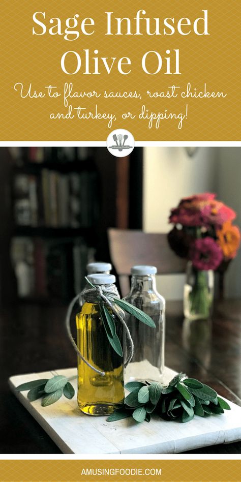 (AD) These bottles are perfect for storing sage infused olive oil to flavor sauces, roast chicken and turkey, or just to use for dipping your favorite crusty bread! #SKSHarvest #SeasonalSolutions Infused Oil Recipes, Olive Oil Uses, Dipping Oil, Preserving Herbs, Flavored Olive Oil, Canning Food, Olive Oil Recipes, Refined Oil, Homemade Oil