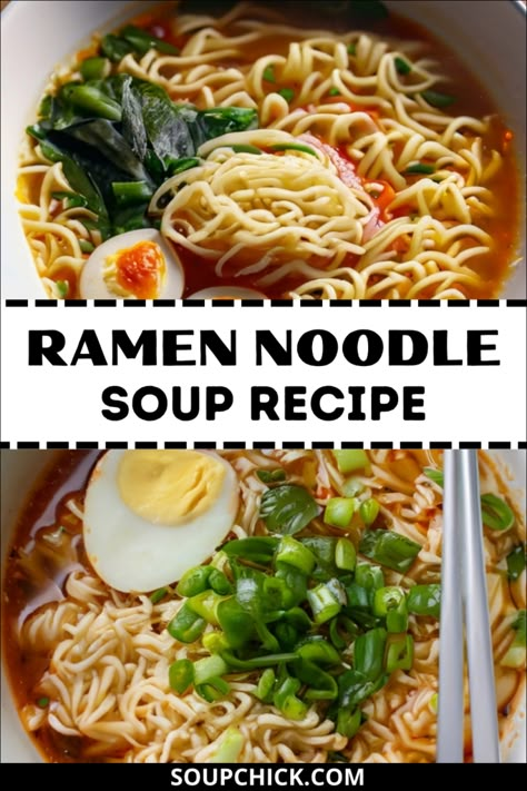 Ramen Noodle Soup Recipes, Homemade Ramen Noodles Soup, Upgrade Instant Ramen, Ramen Noodle Recipes Soup, Ramen Soup Bowl, Homemade Ramen Noodles, Ramen Noodle Recipes Easy, Ramen Soup Recipes, Man Recipes