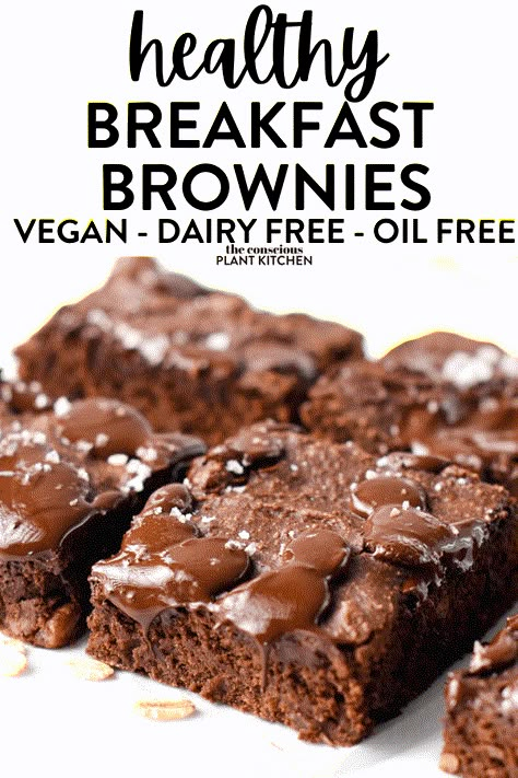 2b Mindset Breakfast Brownies, Vegan Oatmeal Brownies, Healthy Breakfast Egg Free, Protein Breakfast Brownies, Breakfast Brownies Healthy, Flax Brownies, Oats Brownies, Egg Free Brownies, Antinflammatory Recipes