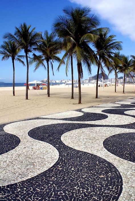 Copacabana Beach, Summer Loving, Brazil Travel, Phuket Thailand, South America Travel, America Travel, Walkway, Phuket, Linocut