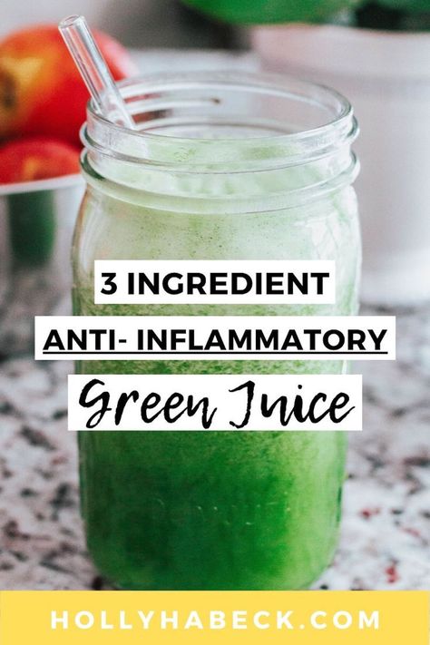 Anti Inflammatory Juice — 3 Ingredient Recipe That Works Inflammation Juice, Cold Pressed Juice Recipes, Green Juice Benefits, Inflammation Diet Recipes, 3 Ingredient Recipe, Green Juice Recipe, Platter Ideas, Anti Inflammation Recipes, Inflammation Diet