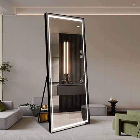 Amazon.com: LAIYA 65”24” LED Mirror Full Length Mirror with Lights Wide Standing Tall Full Size Mirror for Bedroom Giant Full Body Mirror Large Floor Mirror with Lights Stand Up Dressing Big Lighted Mirror : Home & Kitchen Floor Mirror With Lights, Full Length Mirror With Lights, Stand Up Mirror, Dressing Room Mirror, Full Length Mirror Stand, Room Mirrors, Large Floor Mirror, Large Mirrors, Mirror Full Length