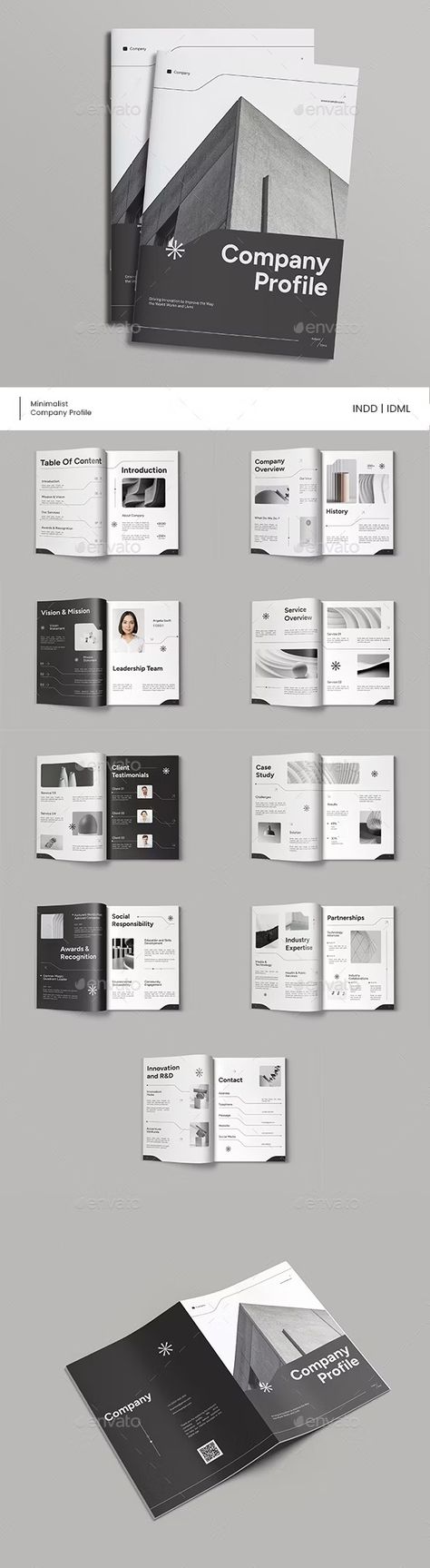 Black White Minimalist Company Profile, Print Templates | GraphicRiver Black White Minimalist, Video Mockup, Design Maker, White Minimalist, Web Themes, Business Card Maker, Flyer Maker, Brochure Design Template, Company Profile