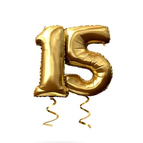 Number 15 gold foil helium balloon isola... | Premium Photo #Freepik #photo #foil-balloon #anniversary-banner #anniversary-celebration #celebration-card Logo Pen, Anniversary Banner, Shop Signage, Celebration Card, Number 15, Sign Mockup, Black Business Card, Sachet Bags, Taylor Swift Fearless