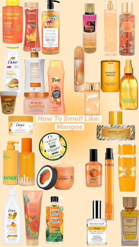 How to Smell Like Yummy Mangos 🥭 Make Down There Smell Good, How To Smell Like Mango, How To Smell Fruity, How To Always Smell Good, How To Smell Like, Summer Smells, Summer Smell, How To Smell Good, Skin Care Routine Order