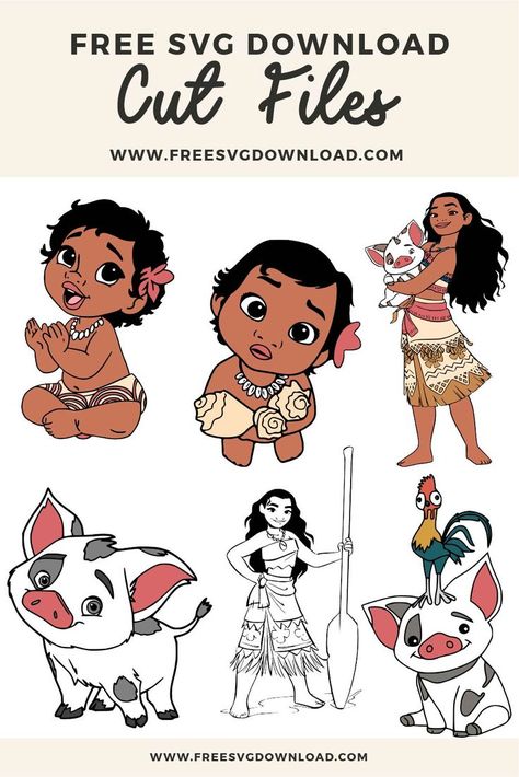 Moana Svg Cricut, Moana Svg Free, Hei Hei Svg, Moana Svg, Disneyland Svg, Disney Princess Svg, Cnc Router Plans, Cricut Blades, Nike Svg