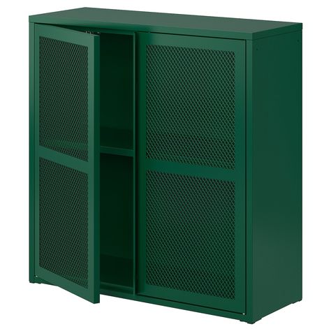 IVAR Cabinet with doors, green mesh, 311/2x325/8" Since IVAR storage system is so good at what it does, it has faithfully served customers’ needs across the home for over 50 years. Attics, living rooms, pantries and bedrooms – they all love IVAR. Ivar Storage, Ivar Cabinet, Ivar Regal, Ikea Ivar Cabinet, Side Units, Ikea Ivar, Ikea Website, Small Bookshelf, Mud Room Storage