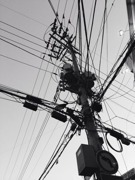 mono Powerlines Aesthetic, Peter Cat, Electric Pole, Power Lines, Music Album Covers, Building Art, Aesthetic People, Backgrounds Phone Wallpapers, Cinematic Photography