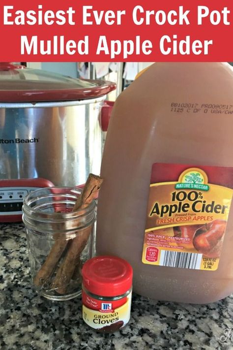 Look no further than this easy recipe for simple, homemade slow cooker mulled apple cider!  Piping hot and infused with cinnamon and cloves, this warm fall drink is perfect for your next bonfire or holiday. We make our mulled apple cider in the crock pot and guests ladle their drink right from the crock pot to their glasses. #diy #slowcooker #crockpot #mamacheaps Crockpot Cider, Hot Cider Recipes, Crockpot Apple Cider, Crockpot Drinks, Hot Apple Cider Recipe, Mulled Cider Recipe, Cider Recipes, Thanksgiving Punch, Wassail Recipe