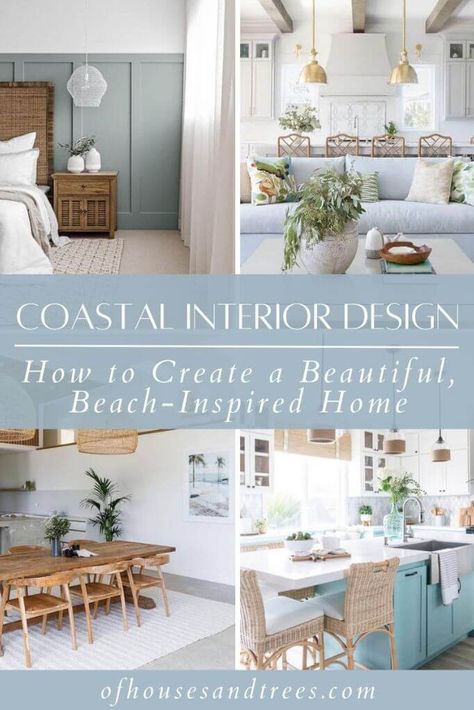 Florida Style Interior Design, Ocean Inspired Interior Design, Small Beach House Interior, Hampton Decor, Coastal Farmhouse Home, Classic Beach House, Coastal Design Interiors, Coastal Interior Design, Beach Home Interiors