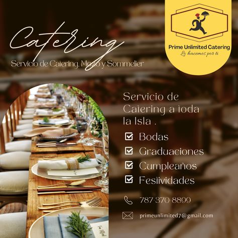 Creación de Contenido para Prime Unlimited Catering Catering Advertising Ideas, Catering Sweets, Sushi Taco, Tacos