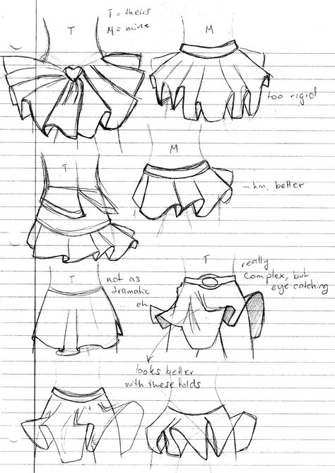 HOW TO DRAW SKIRTS BECAUSE THEY ARE ANNOYING ASF TO DRAAAAAAW Skirt Reference, Skirt Drawing, Anime Skirts, People Drawing, Anime Head, Owls Drawing, Dress Drawing, Anime Dress, Soft Clothes