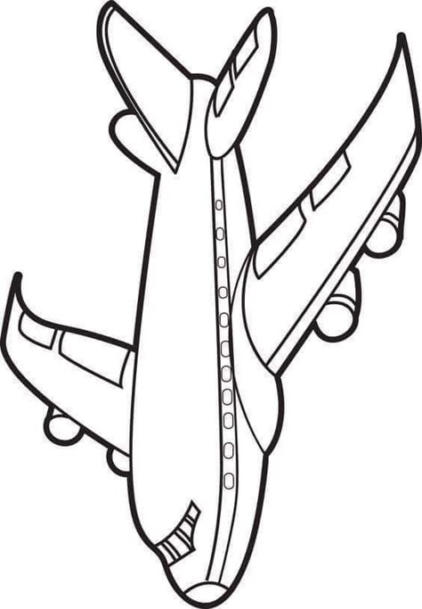 Airplane Coloring Pages, Jet Airplane, Airplane Crafts, Transportation Preschool, Transportation Theme, Air Plane, Teacher Supplies, Travel Themes, Coloring Book Pages