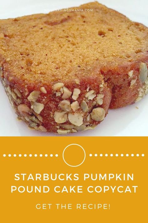 Starbucks Pumpkin Pound Cake, Pumpkin Pound Cake Recipes, Starbucks Cake Pops, Pumpkin Pound Cake, Starbucks Cake, Pound Cake Recipe, Starbucks Pumpkin, Cake Pop Recipe, Pumpkin Bread Recipe