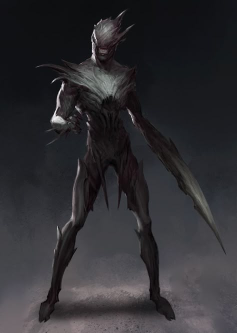 Dark Humanoid Creatures, Abberation Monster, Sci Fi Monster Concept Art, Eldritch Human, Eldritch Monster Art, Monster Dnd Art, Dark Fantasy Monster Art, Mutated Human Concept Art, Humanoid Monster Art