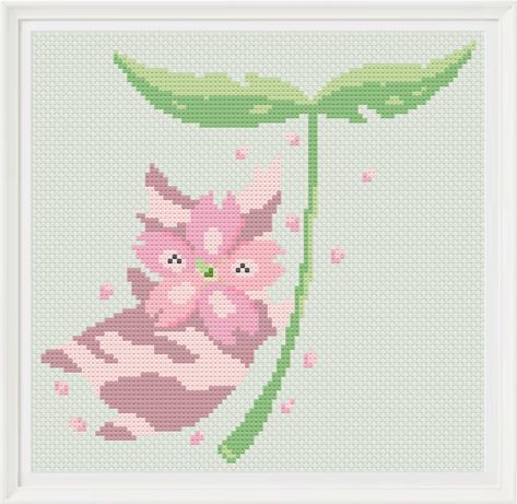 Korok Cross Stitch Pattern, Korok Cross Stitch, Gaming Cross Stitch, Korok Zelda, Zelda Pattern, Cross Stitch Pattern Easy, Holiday Cross Stitch Patterns, Zelda Tears Of The Kingdom, Fantasy Cross Stitch