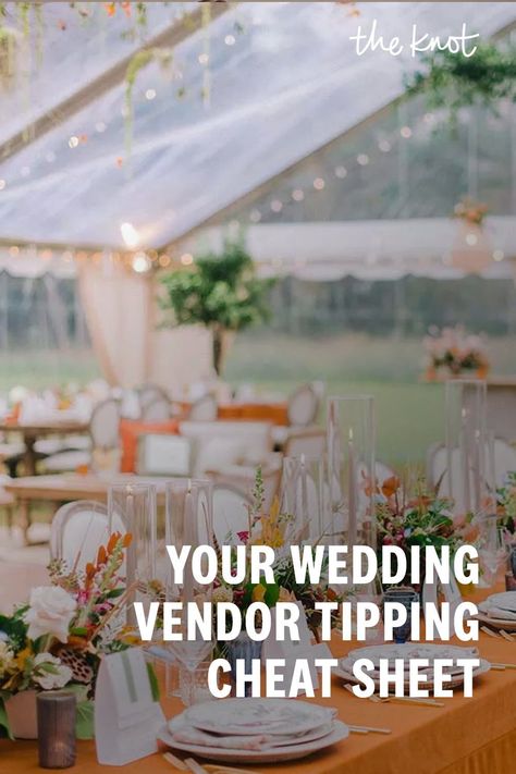 Planning A Fall Wedding, Tips For Wedding Vendors, Tipping For Wedding Vendors, Gifts For Vendors Wedding, Wedding Gift Tables Ideas, Tipping Vendors At Wedding, How To Tip Wedding Vendors, Wedding Vendor Tips, Wedding Planner Gifts