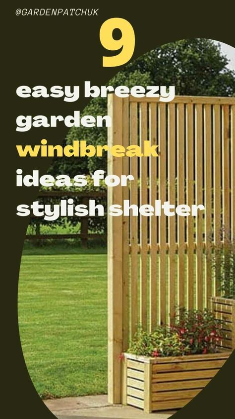 9 Easy Breezy Garden Windbreak Ideas for Stylish Shelter 10 Wooden Garden Screening Ideas, Wind Breaks For Gardens, Wind Screen Ideas, Divider Fence Ideas, Wind Break Ideas Backyards, Wind Break For Patio, Garden Dividers Ideas, Wind Break For Garden, Diy Wind Break Ideas