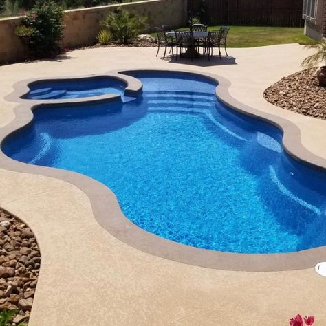 Fiberglass Pool Shapes - Latham Pools Fiberglass Pool Shapes, Latham Pool, Inground Pool Designs, Living Pool, Freeform Pools, Patio Layout, Fiberglass Pool, Pools Backyard Inground, Fiberglass Swimming Pools