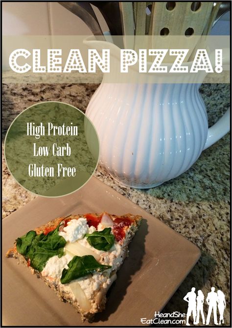 This is one of the best clean recipes we have tried!  You can still have PIZZA NIGHT!  Try this high protein and low carb clean PIZZA! For more healthy recipes visit HeandSheEatClean.com. #eatclean #pizza #recipe #healthy #glutenfree #lowcarb #highprotein Easy Healthy Pizza Recipes, Easy Healthy Pizza, Gluten Free Clean Eating, Clean Eating Pizza, Clean Eating Pizza Recipes, He And She, Healthy Pizza Recipes, Eating Pizza, Healthy Pizza