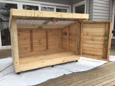 Roomy Pallet Dog Kennel Animal Houses & Supplies Pallet Dog Kennel, Building A Dog Kennel, Cheap Dog Kennels, Pallet Dog House, Diy Dog Kennel, Outdoor Dog House, Dog House Plans, Pallet House, 1001 Pallets