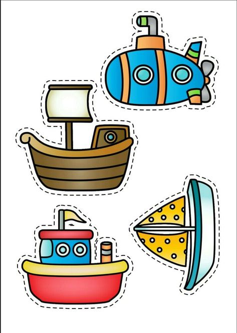 Paper Cut Outs, Transportation Activities, Transportation Crafts, Transportation Preschool, Transportation Theme, Toddler Learning, Busy Book, Preschool Learning, Preschool Worksheets