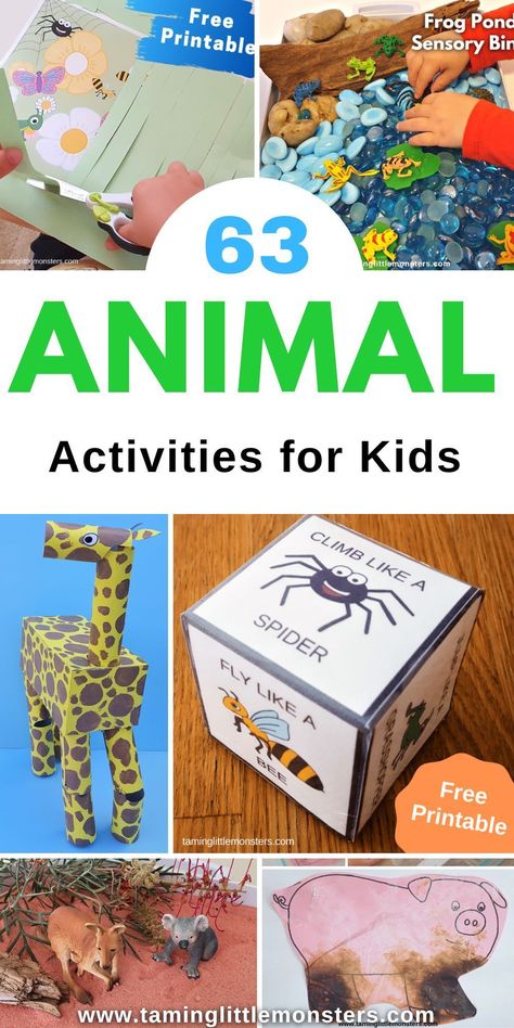 Animal Activities For Preschoolers, Mammals Activities, Play Ideas For Kids, Planets Activities, Animal Activities For Kids, Animal Lessons, Monkey Crafts, Fall Preschool Activities, Theme Activities