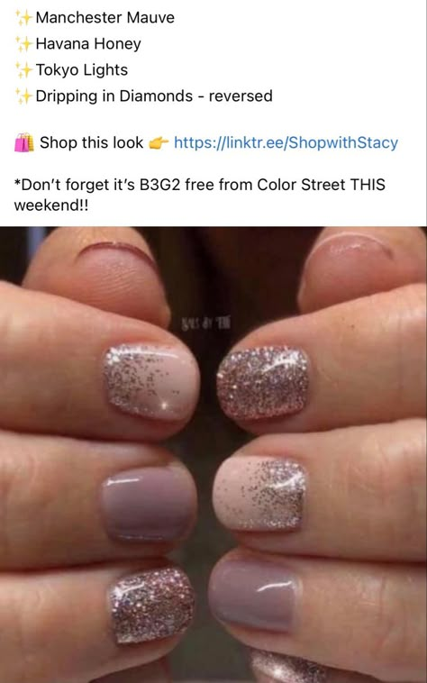 Havana Honey Color Street, Dripping In Diamonds, Nail Color Combos, Honey Color, Colorful Nail Designs, Get Nails, Color Street Nails, Fancy Nails, Nail Color