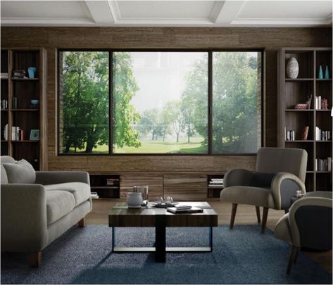 Benefits of Natural Light Picture Windows Living Room, Aluminum Windows Design, Slider Windows, Horizontal Sliding Windows, Milgard Windows, Windows Design, Slider Window, Aluminium Windows And Doors, Wood Walls