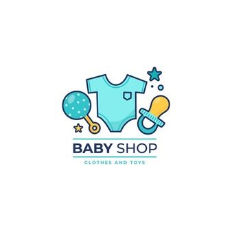 Baby Shop Logo, Kids Store Display, Baby Logo Branding, Kids Branding Design, Shop Banner Design, Hanger Logo, Visit Card, Baby Hangers, Free Logo Templates