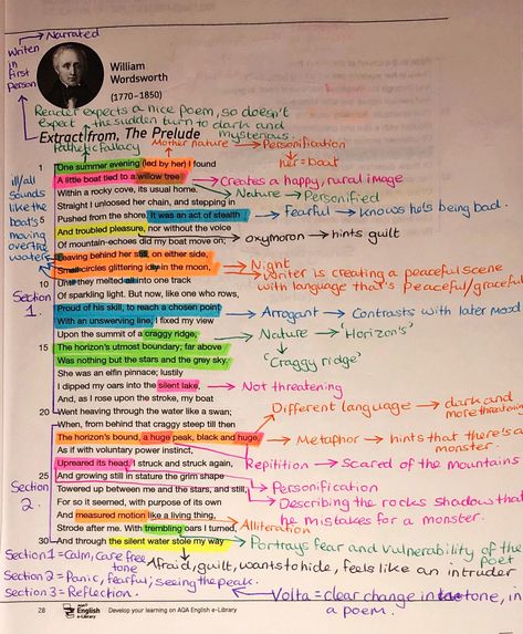 Extract from, The Prelude annotations Extract From The Prelude Poem Analysis Gcse, Prelude Annotations, The Prelude Annotations, Extract From The Prelude Annotations, Extract From The Prelude Analysis, The Prelude Poem Analysis, Literature Annotations, Extract From The Prelude, English Analysis