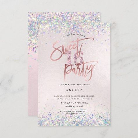 $2.05 | Faux Hologram Sweet 16 Studded Diamond Blush Invitation #pixdezines #blingblingquinceanera #studdeddiamondsweet16 #dustybluesweet16 #fauxholographicconfettisweet16 #blushpinkdiybackground #16rosegoldstuddeddiamond Dusty Blue Sweet 16, Dusty Blue Invitation, Blue Sweet 16, Blush Invitations, Debut Invitation, Holographic Blue, Custom Birthday Invitations, Blue Invitation, Background Diy