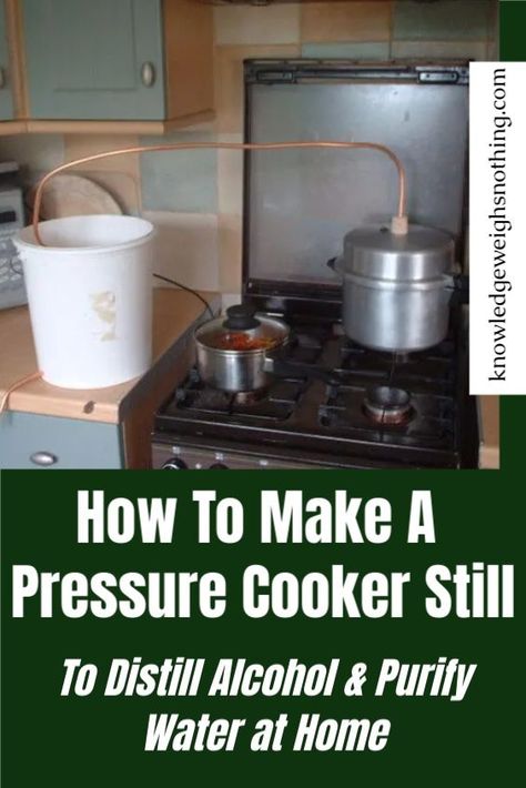 DIY pressure cook still for small-scale home distillation! Making Alcohol, Homesteading Hacks, Homestead Kitchen, Shtf Preparedness, Alphabet Code, Survival Stuff, Green Diy, Pot Still, Outdoor Sheds