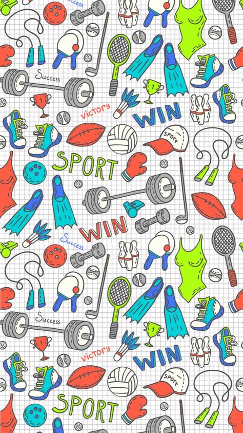 Sports Background Aesthetic, Pe Background, Dyroth Art, Flourish Calligraphy, Conversational Prints, Pop Illustration, Art Journal Cover, Textile Pattern Design, Pop Art Wallpaper