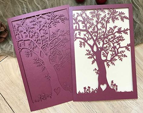 Custom Laser Cut Invitations,Laser Cut Wedding Invitation,Tree Laser Cut Invitation Cards,Bridal Shower Invitations, ... Lasercut Wedding Invitation, Laser Cut Tree Wedding Invitations, Amazon Wedding, Engagement Invitation Cards, Cards Anniversary, Invitation Card Birthday, Laser Cut Invitation, Wedding Branding, Sweet Birthday